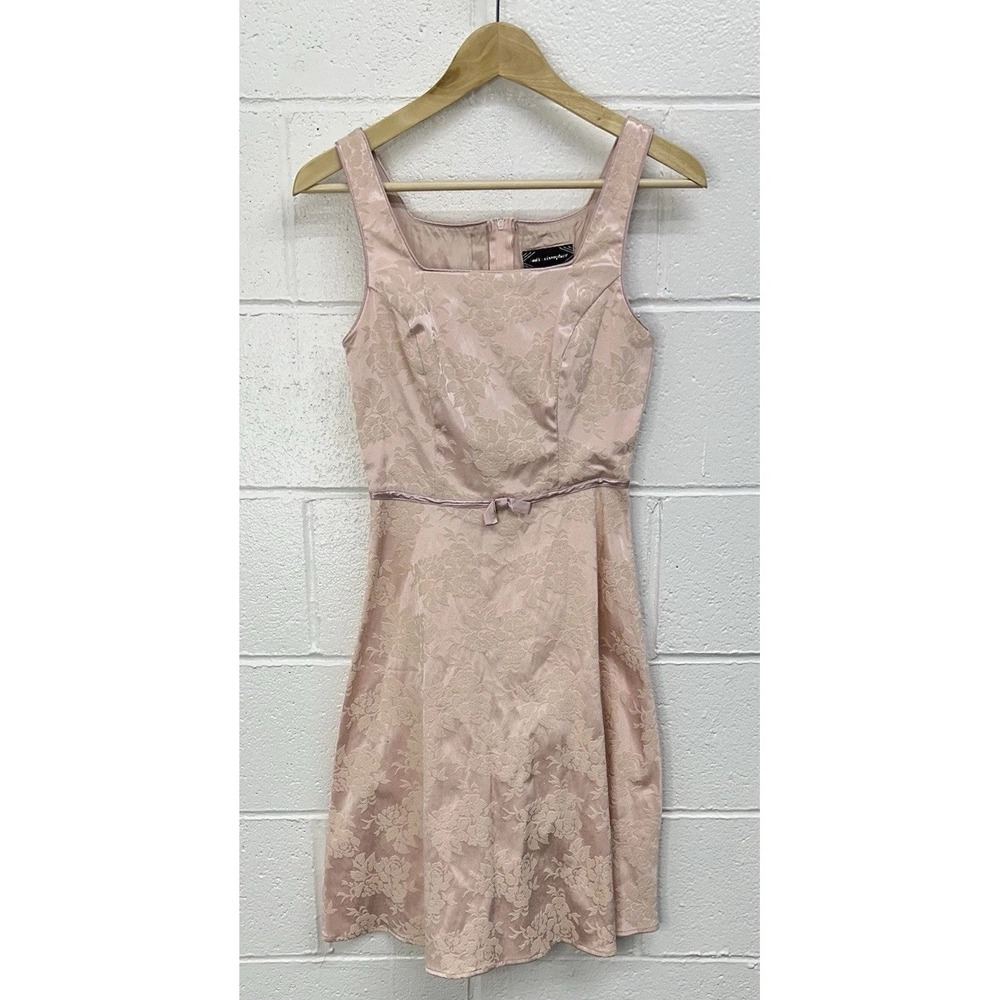 Jodi‎ Kristopher Fit & Flare Dress Pink Floral Jacquard Bow / Women's 5/6